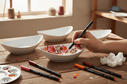 Malset Porzellanschale Lima inkl. 4 Schalen und 6 Stiften - Craftguru