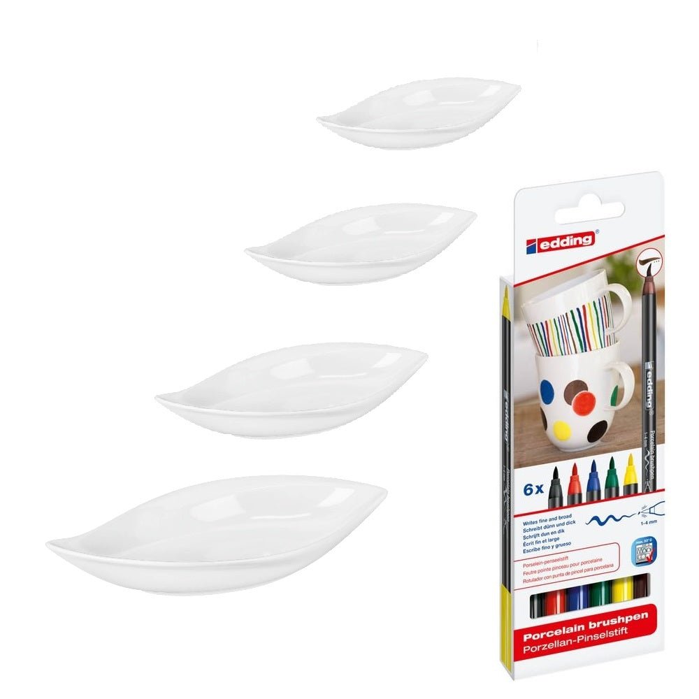 Malset Porzellanschale Palazzo inkl. 4 Schalen und 6 Stiften - Craftguru