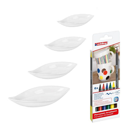 Malset Porzellanschale Palazzo inkl. 4 Schalen und 6 Stiften - Craftguru