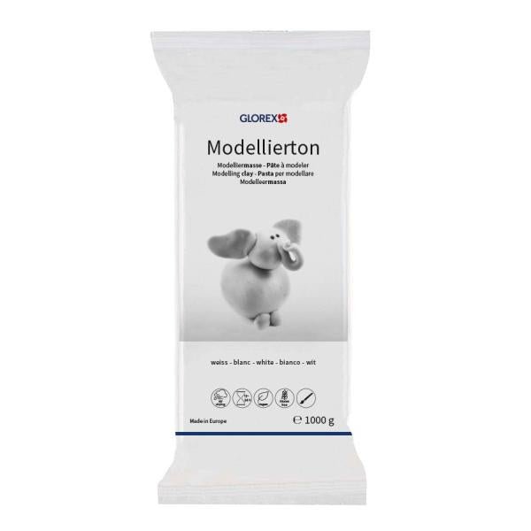 Modellierton lufttrocknend, Weiß, 1000g - Craftguru