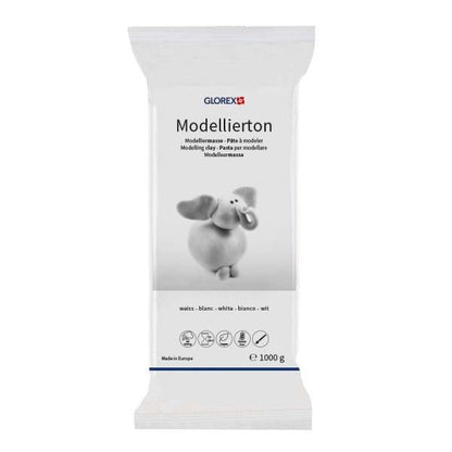 Modellierton lufttrocknend, Weiß, 1000g - Craftguru