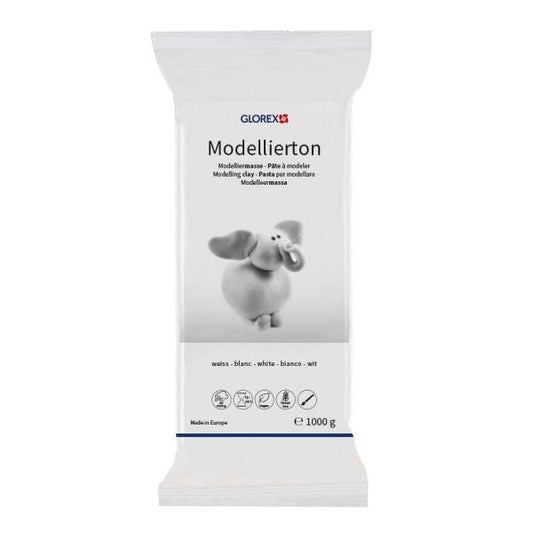 Modellierton lufttrocknend, Weiß, 1000g - Craftguru