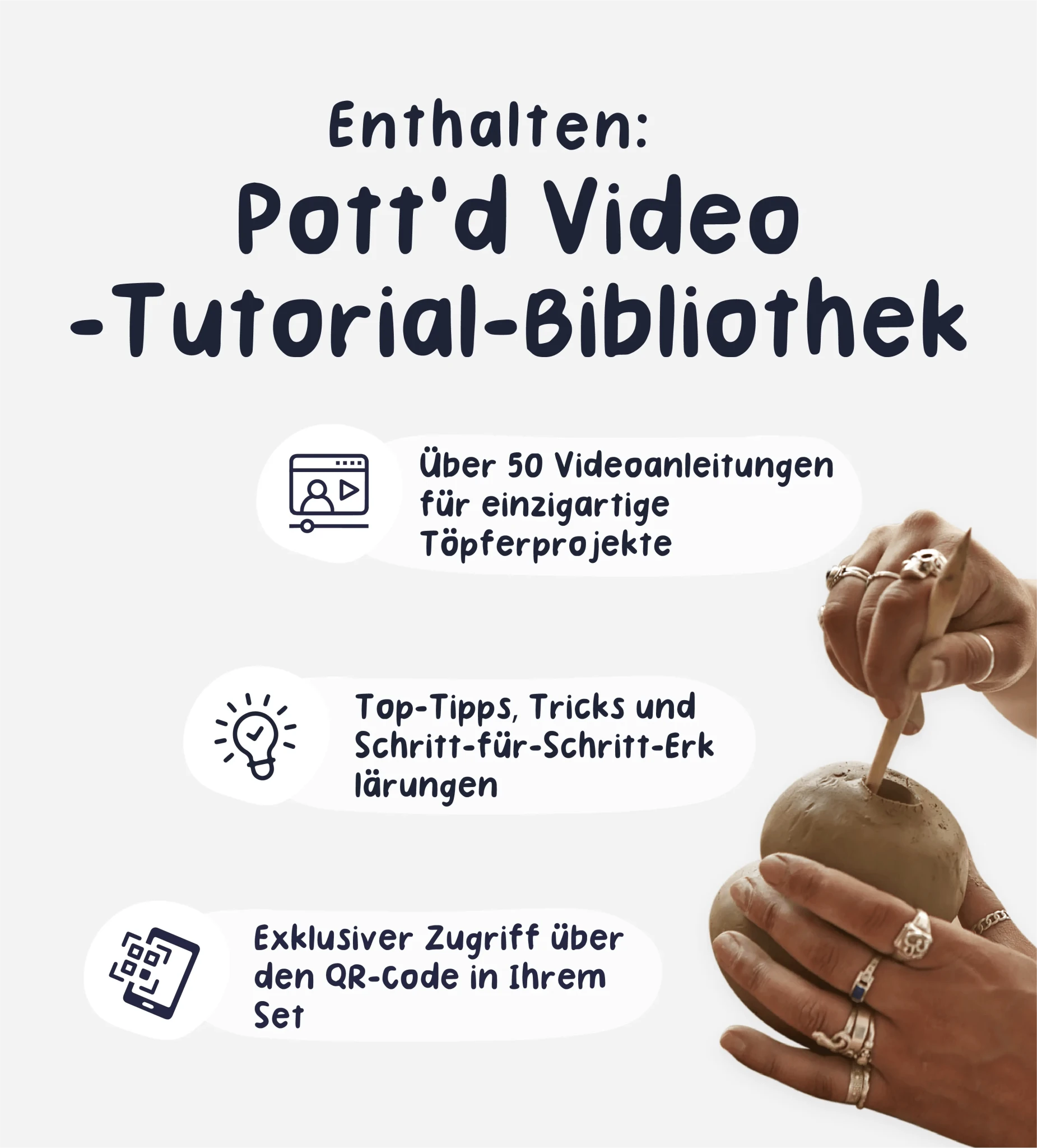 Pott'd Töpfer-Kit für zu Hause Starter Kit weiß - Craftguru