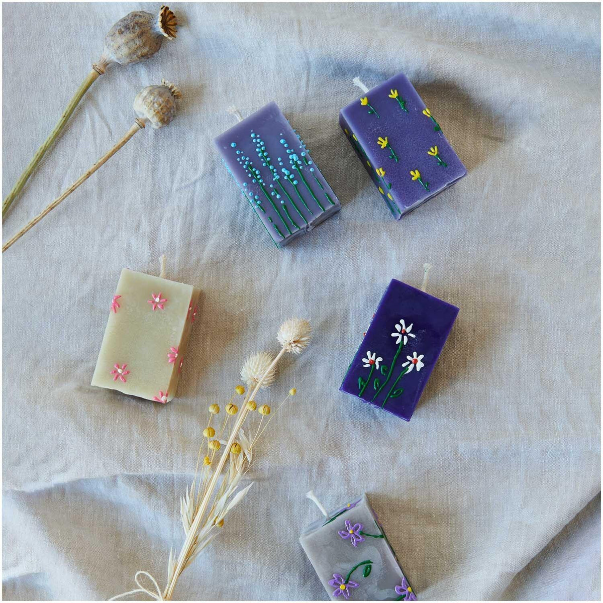 Rico Design - Candle Liner Kerzenmalfarbe Set Regenbogen 6 Stück à 30ml - Craftguru