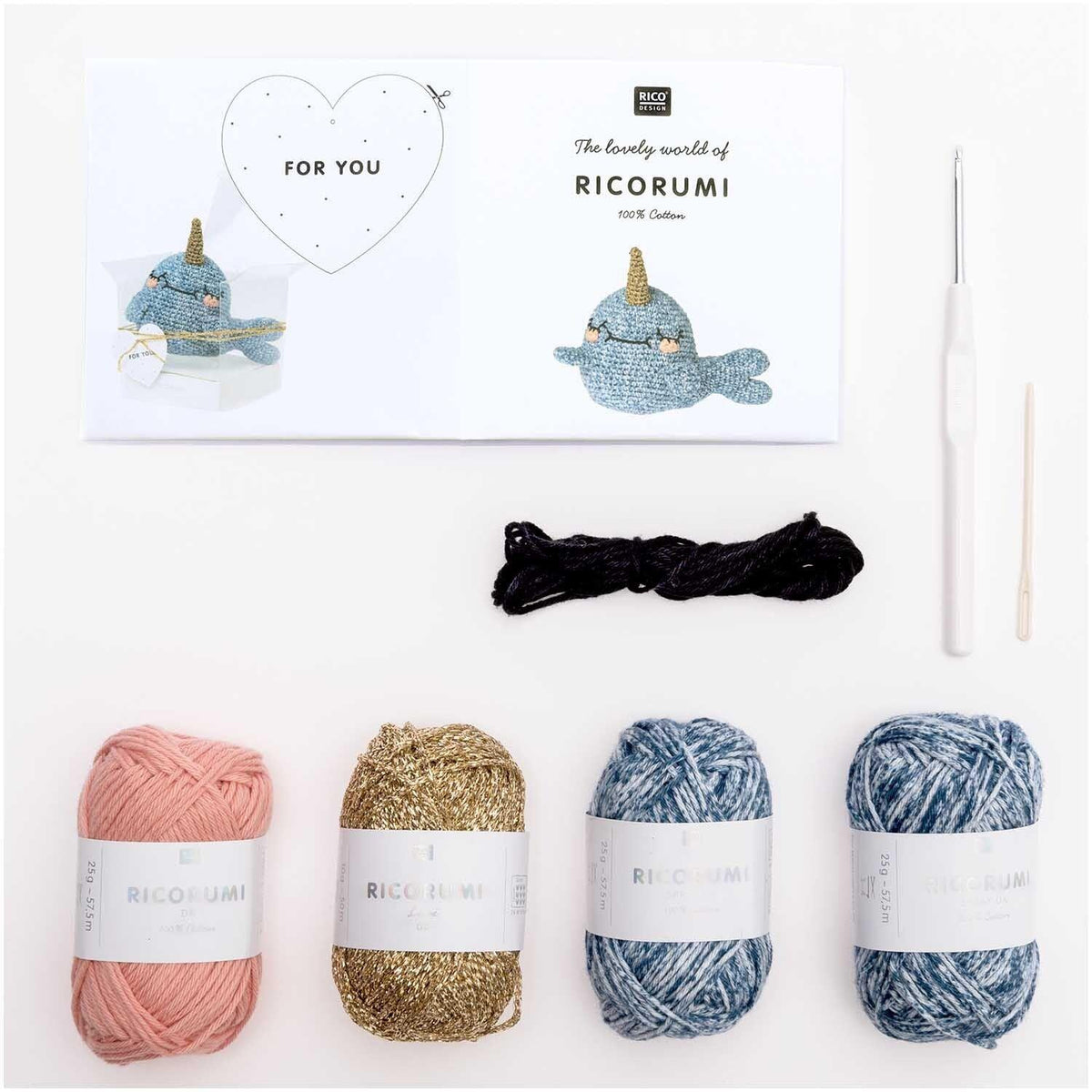 Rico Design Häkelset Ricorumi Animals Narwal - Craftguru