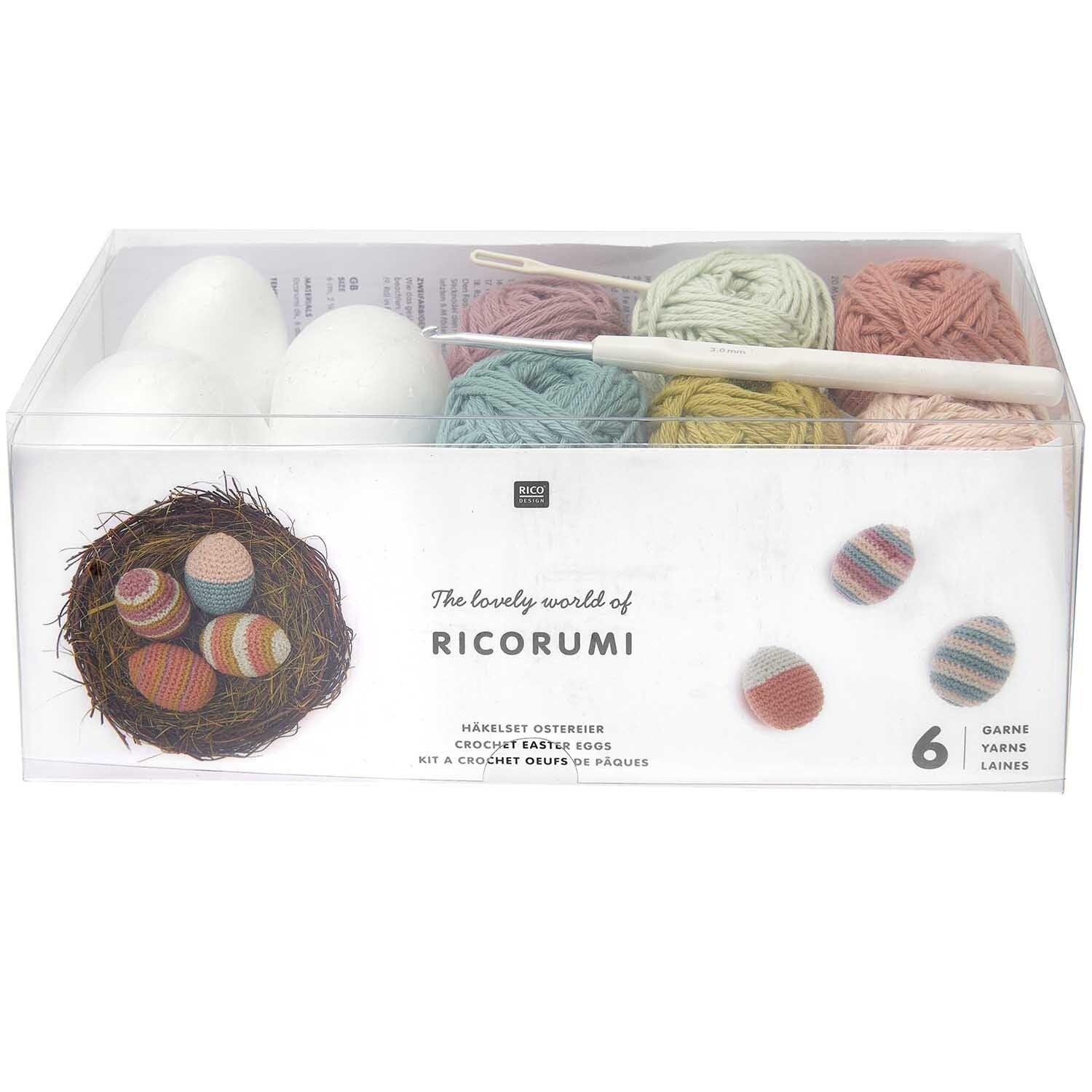Rico Design Häkelset Ricorumi Ostereier earthy 15 teilig - Craftguru