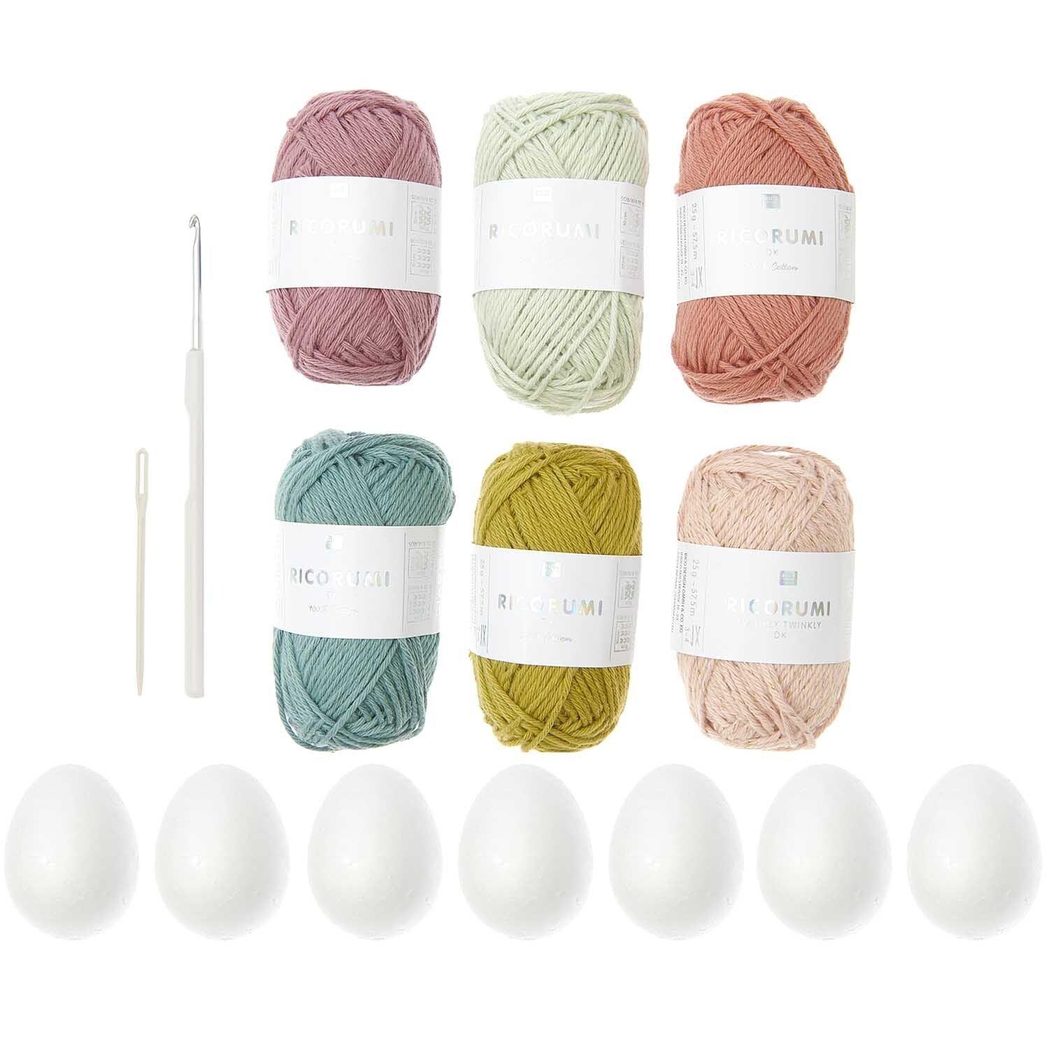 Rico Design Häkelset Ricorumi Ostereier earthy 15 teilig - Craftguru