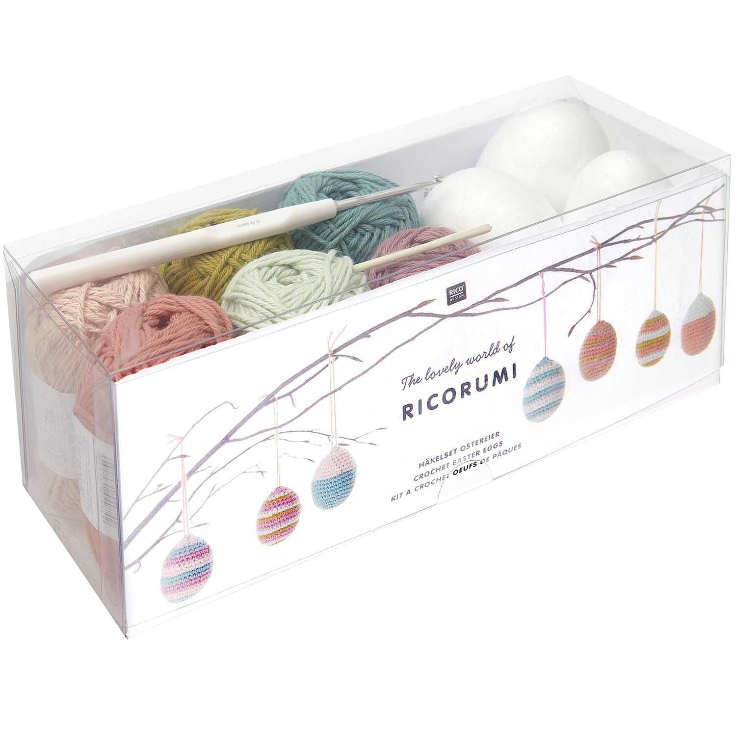 Rico Design Häkelset Ricorumi Ostereier earthy 15 teilig - Craftguru