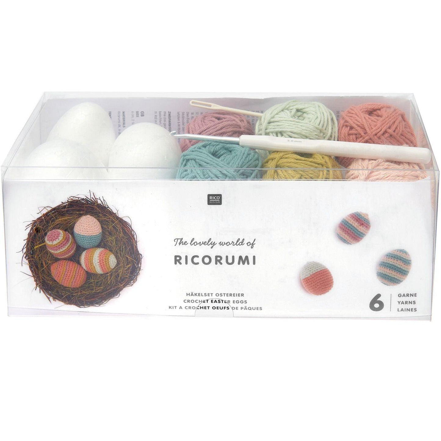 Rico Design Häkelset Ricorumi Ostereier earthy 15 teilig - Craftguru