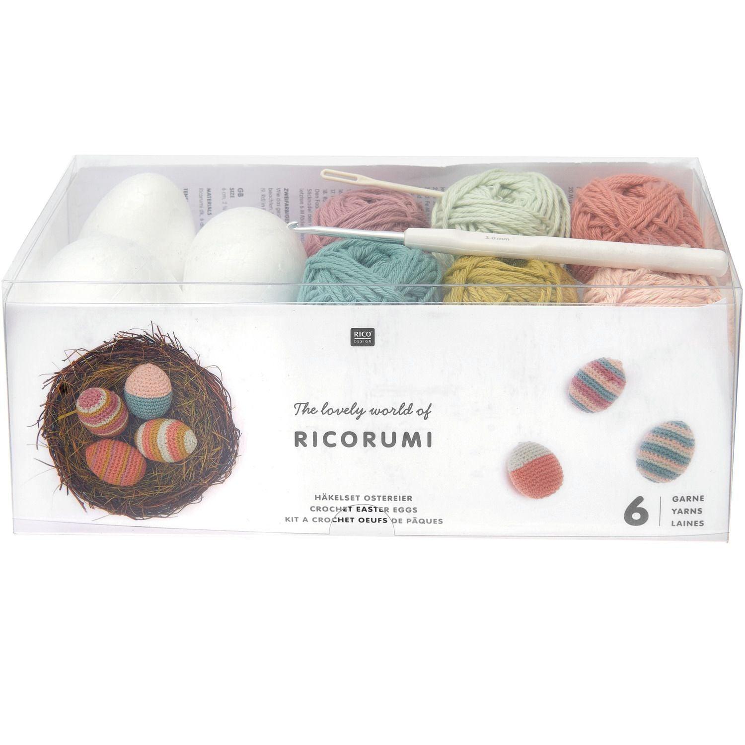 Rico Design Häkelset Ricorumi Ostereier earthy 15 teilig - Craftguru