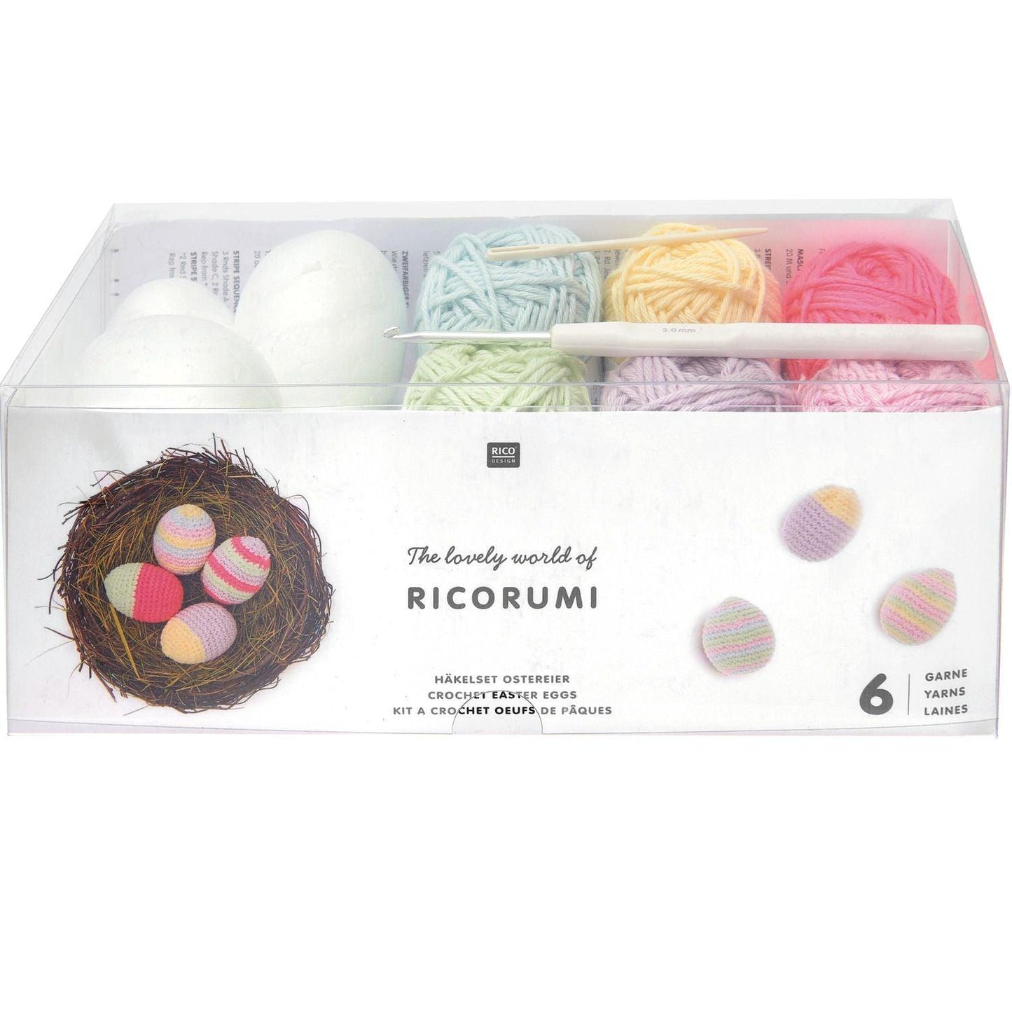 Rico Design Häkelset Ricorumi Ostereier pastell 15 teilig - Craftguru