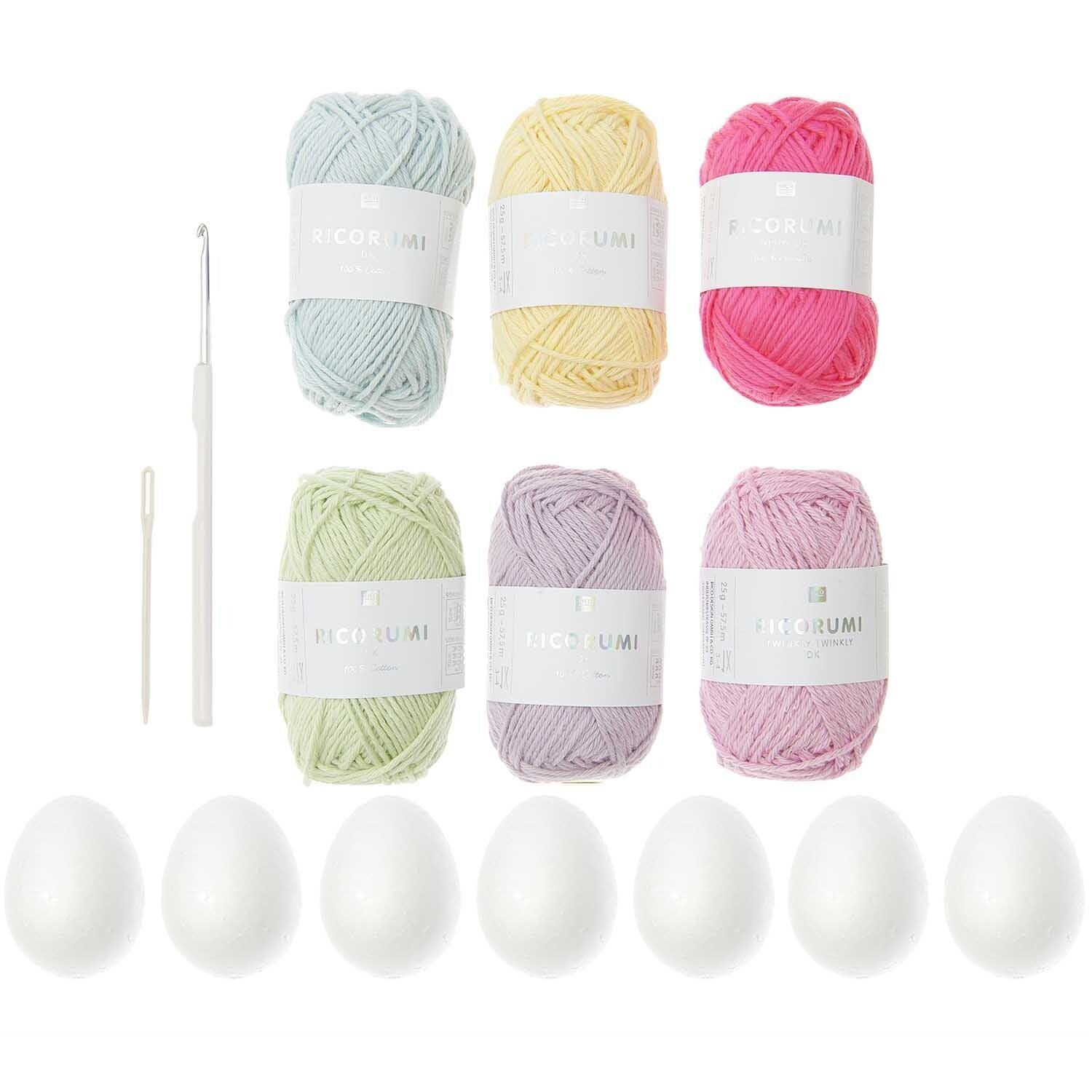 Rico Design Häkelset Ricorumi Ostereier pastell 15 teilig - Craftguru