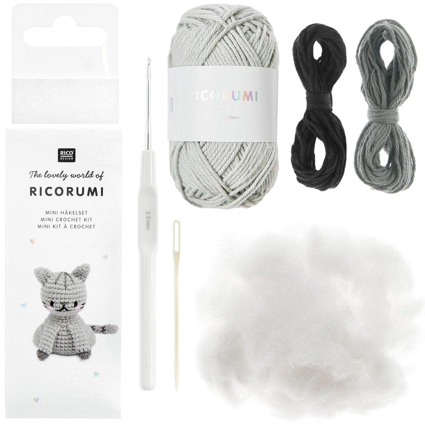 Rico Design Ricorumi Mini Easy Häkelset - Katze - Craftguru