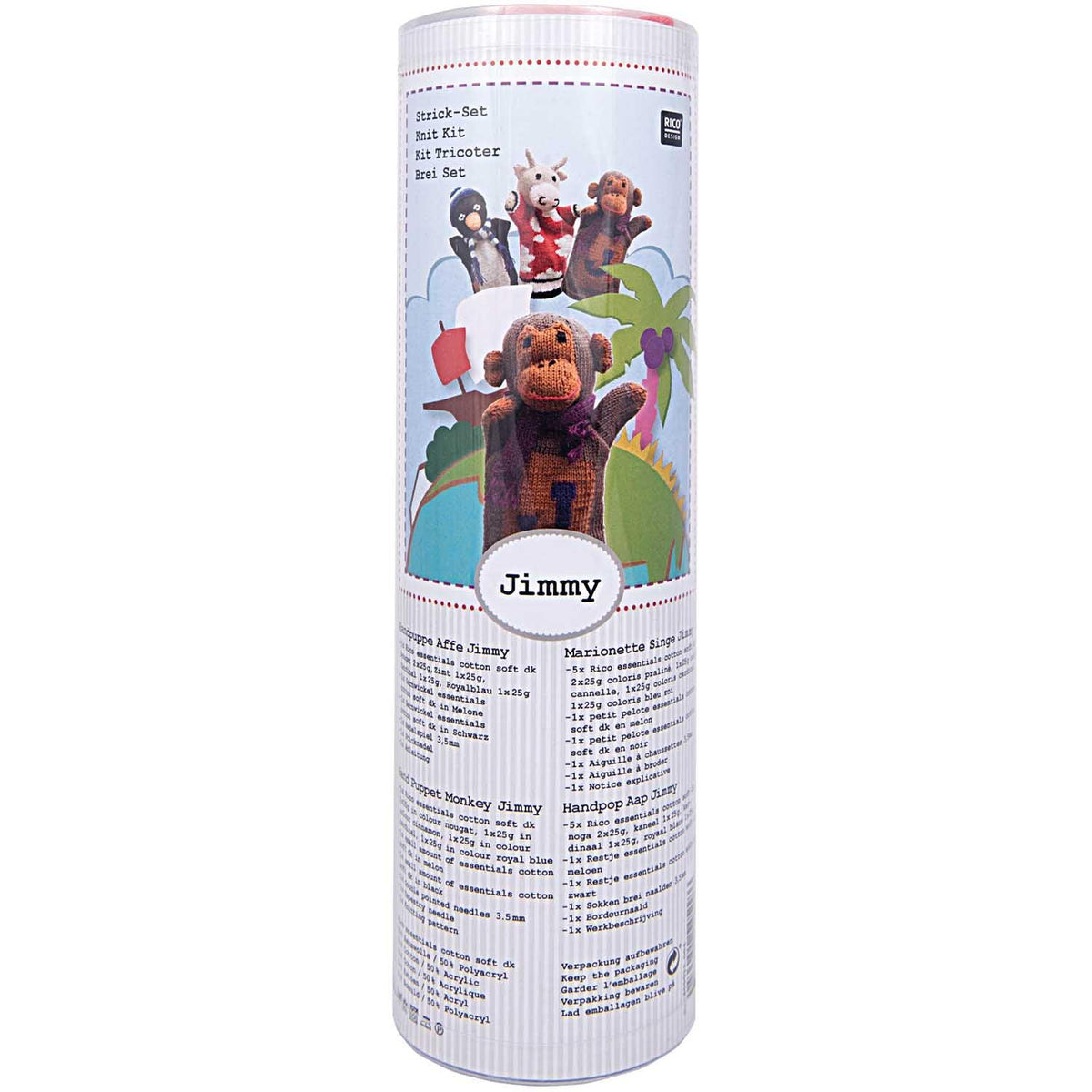 Rico Design Strickset Handpuppe Affe Jimmy - Craftguru