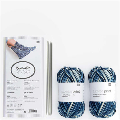 Rico Design Strickset Socken Denim - Craftguru