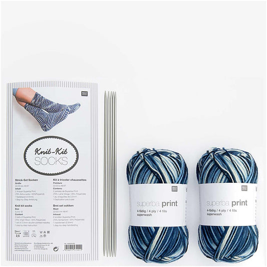 Rico Design Strickset Socken Denim - Craftguru