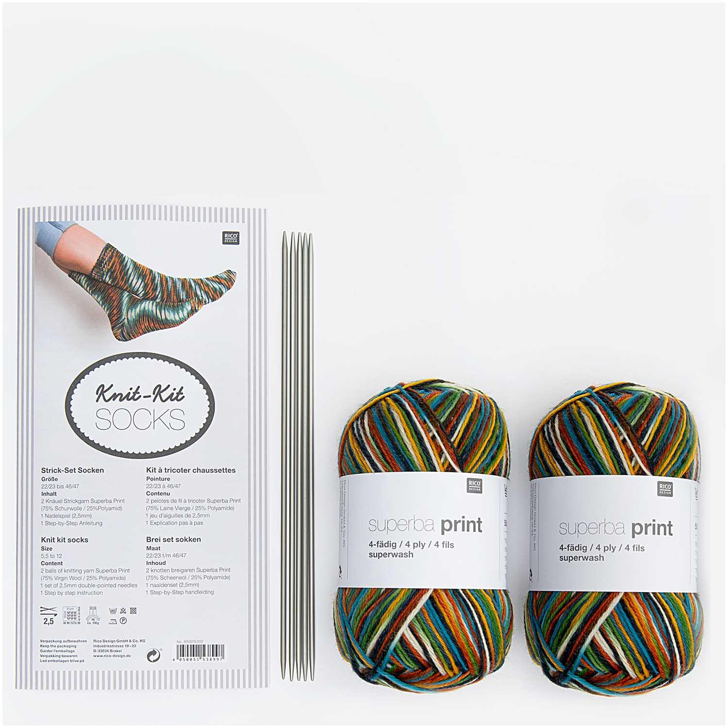 Rico Design Strickset Socken Lagune - Craftguru