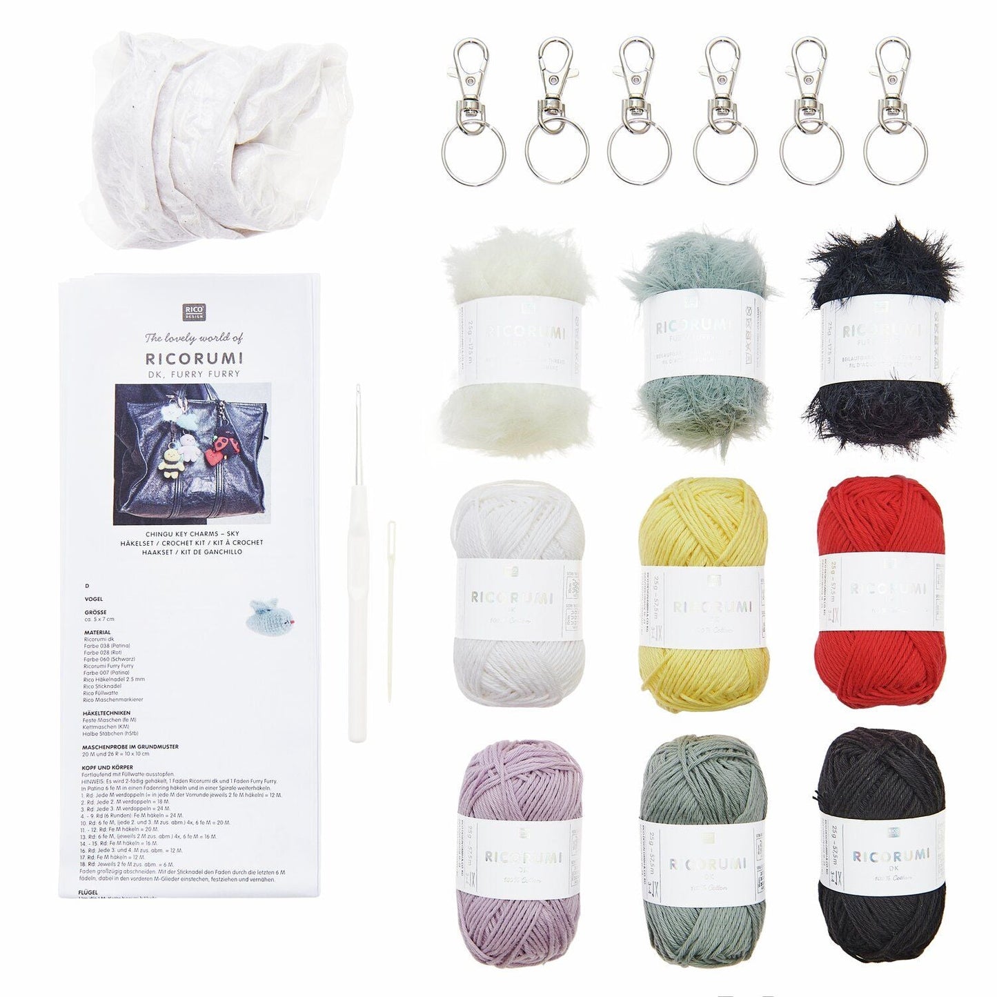 Ricorumi Häkelset "Schlüsselanhänger Chingu" - Sky - Craftguru