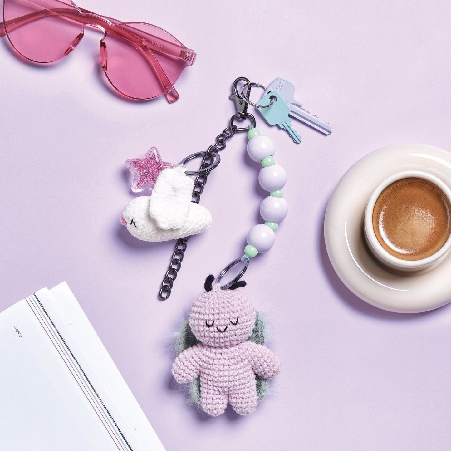 Ricorumi Häkelset "Schlüsselanhänger Chingu" - Sky - Craftguru