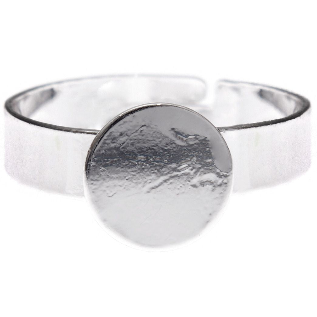 Ring größenverstellbar mit runder Klebefläche 2 Stück - Craftguru