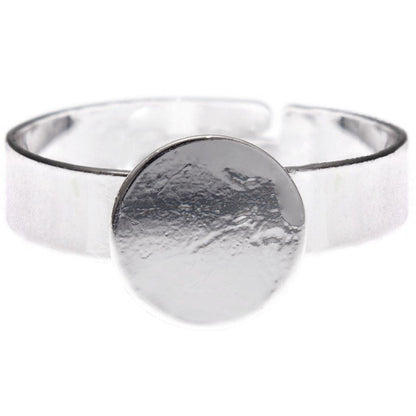 Ring größenverstellbar mit runder Klebefläche 2 Stück - Craftguru