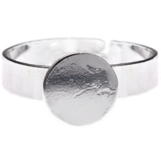 Ring größenverstellbar mit runder Klebefläche 2 Stück - Craftguru