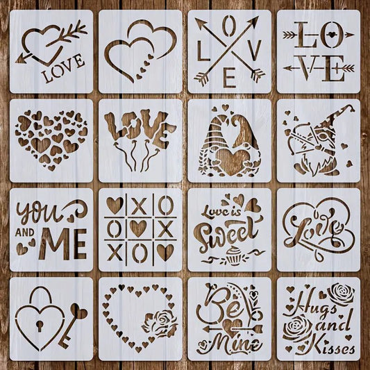 Schablonenset Love, 16 teilig - Craftguru