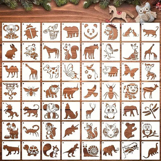 Schablonenset Tiere, 56 teilig - Craftguru