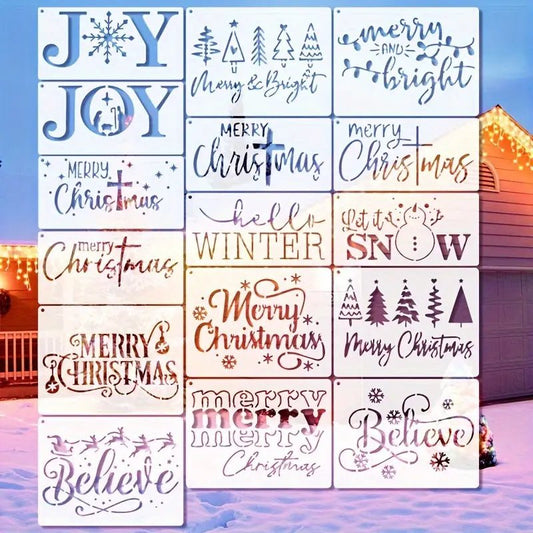 Schablonenset Weihnachtssprüche - Craftguru