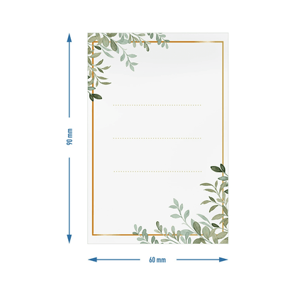 Selbstklebende Etiketten 60x90 mm für Flaschen - 20 St. - Craftguru