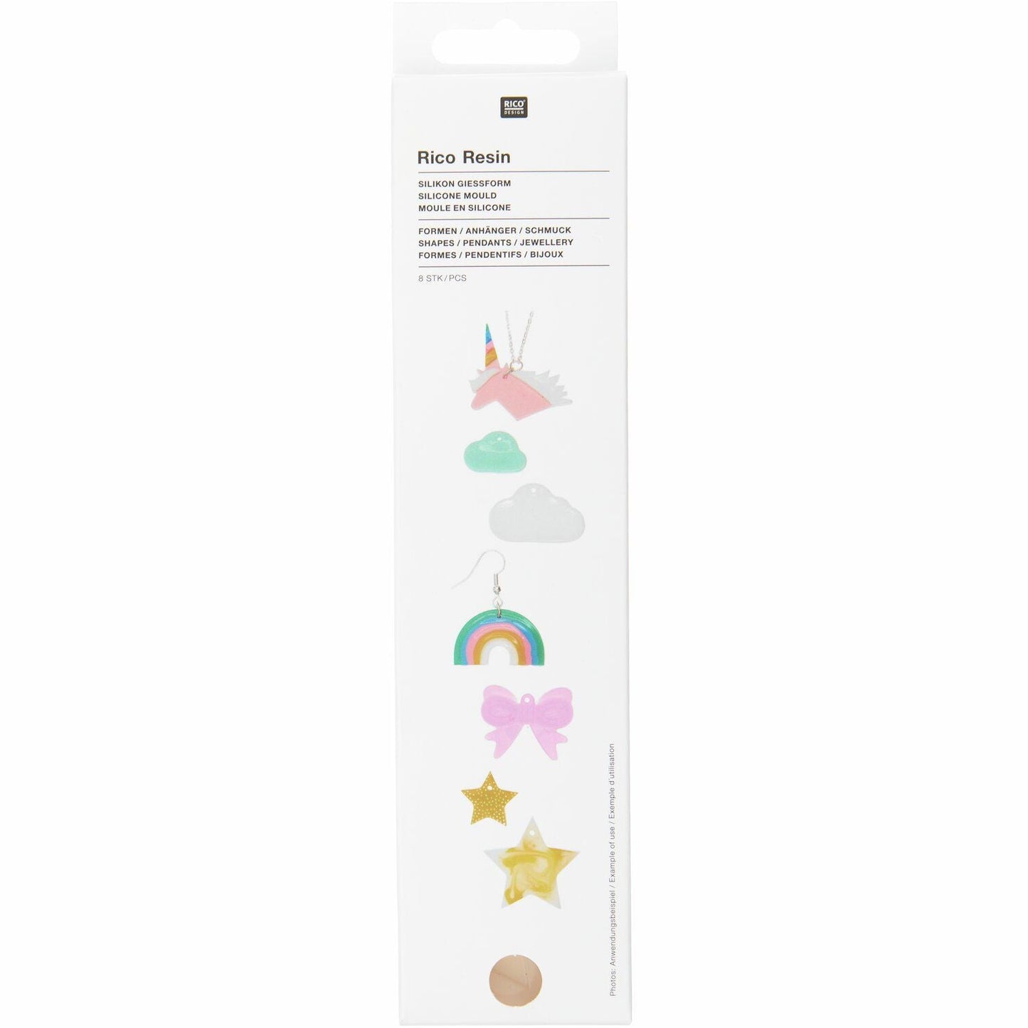 Silikon Gießform Anhänger Regenbogen - Craftguru