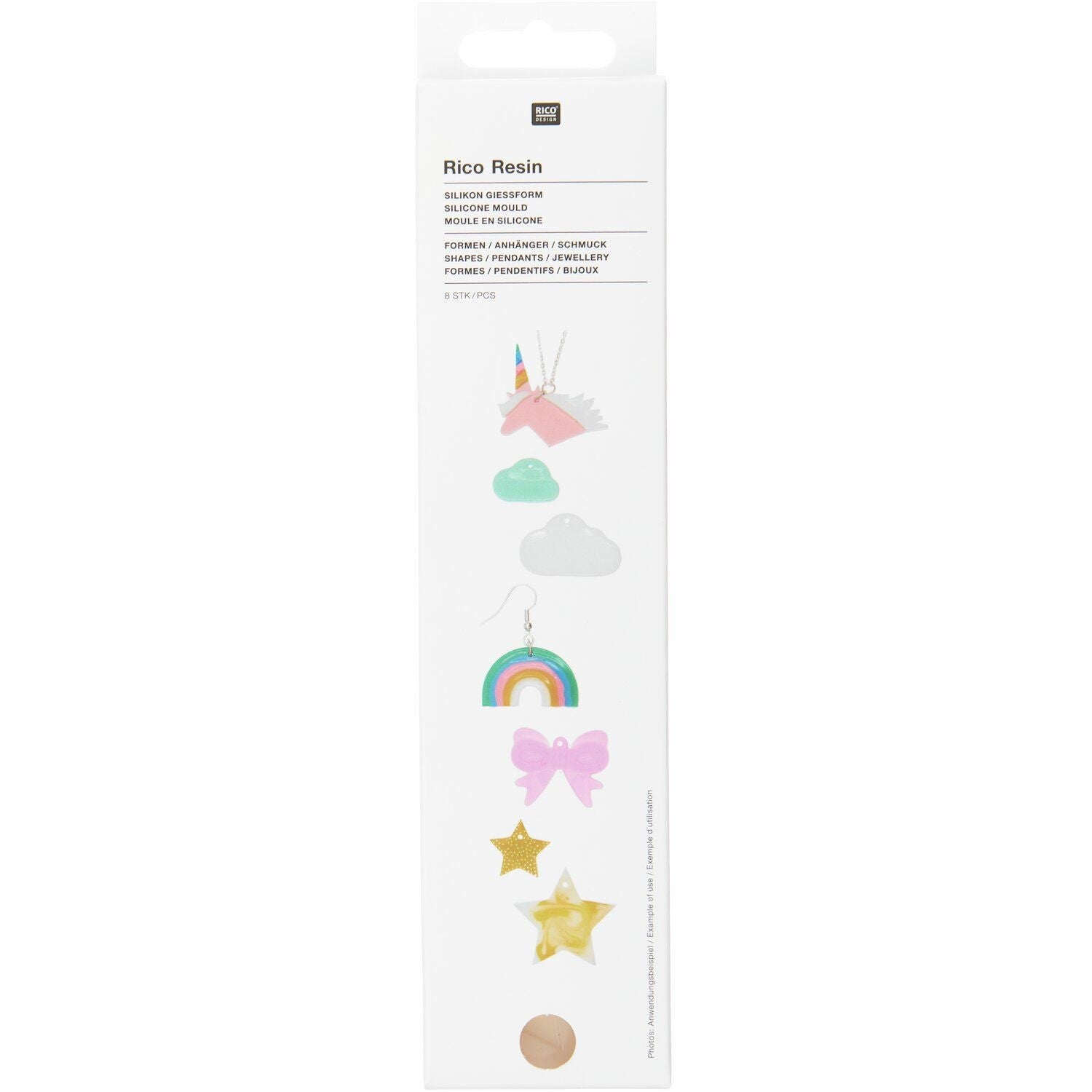 Silikon Gießform Anhänger Regenbogen - Craftguru