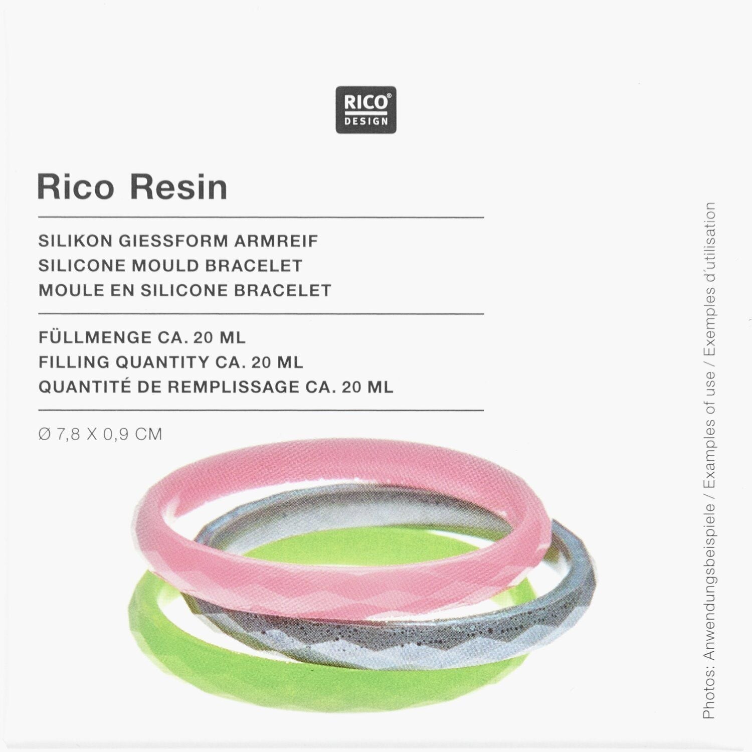 Silikon Gießform Armreif Ø7,4x0,9cm - Craftguru