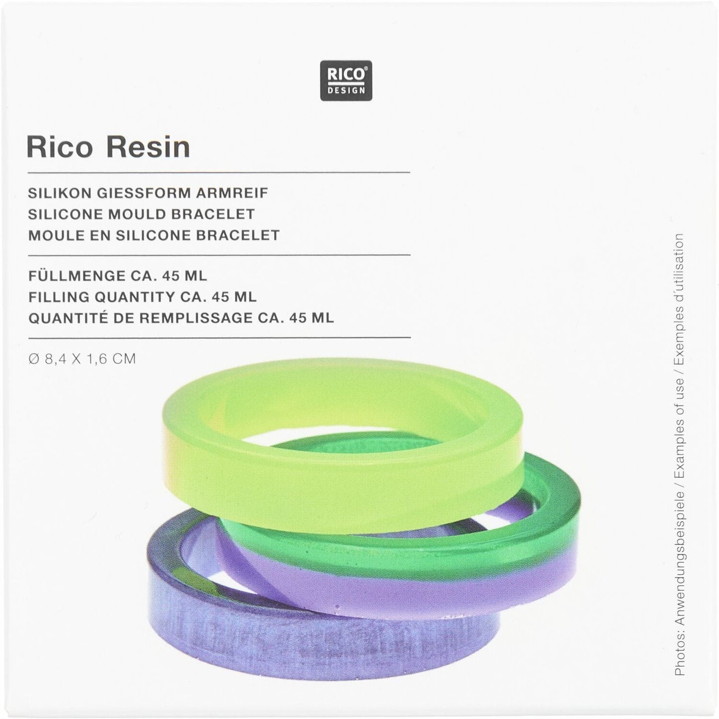 Silikon Gießform Armreif Ø8,4x1,6cm - Craftguru