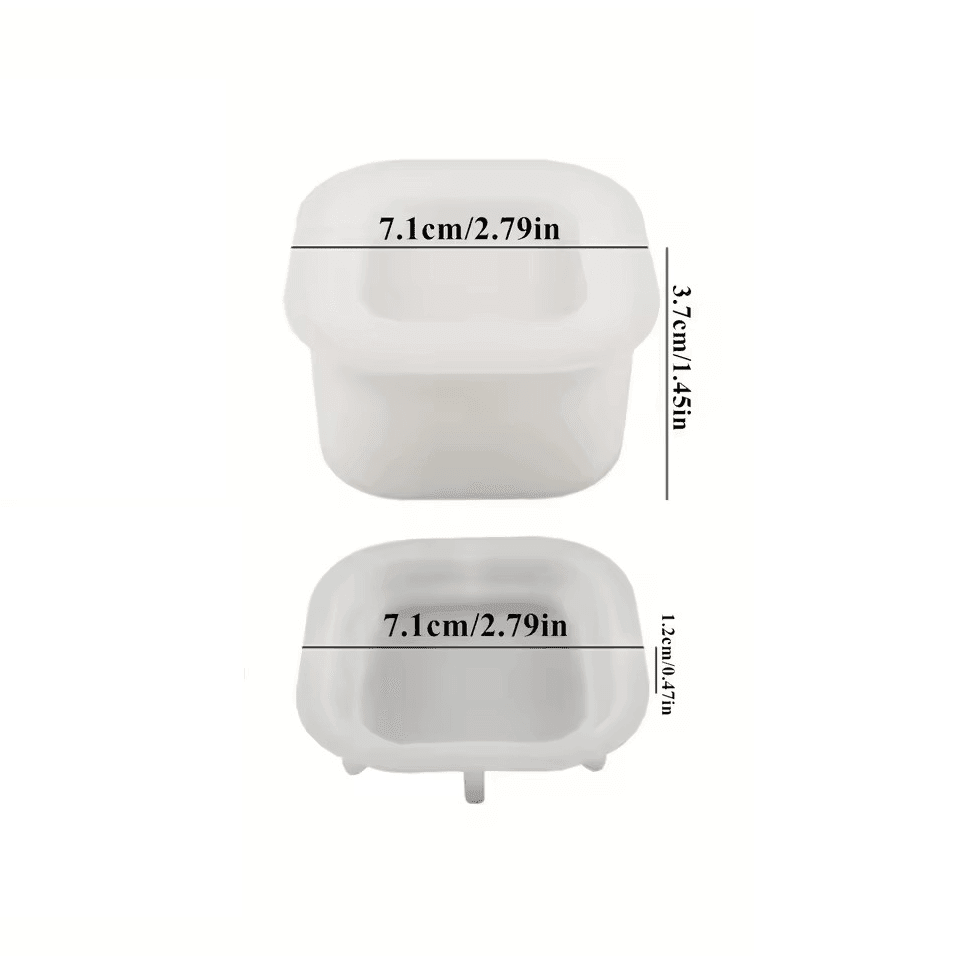 Silikonform Dose mit Deckel, quadratisch - Craftguru