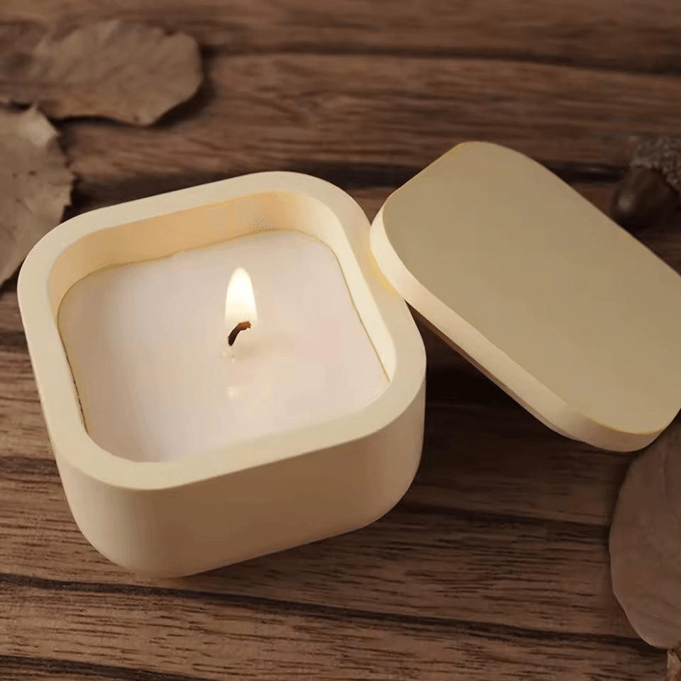 Silikonform Dose mit Deckel, quadratisch - Craftguru