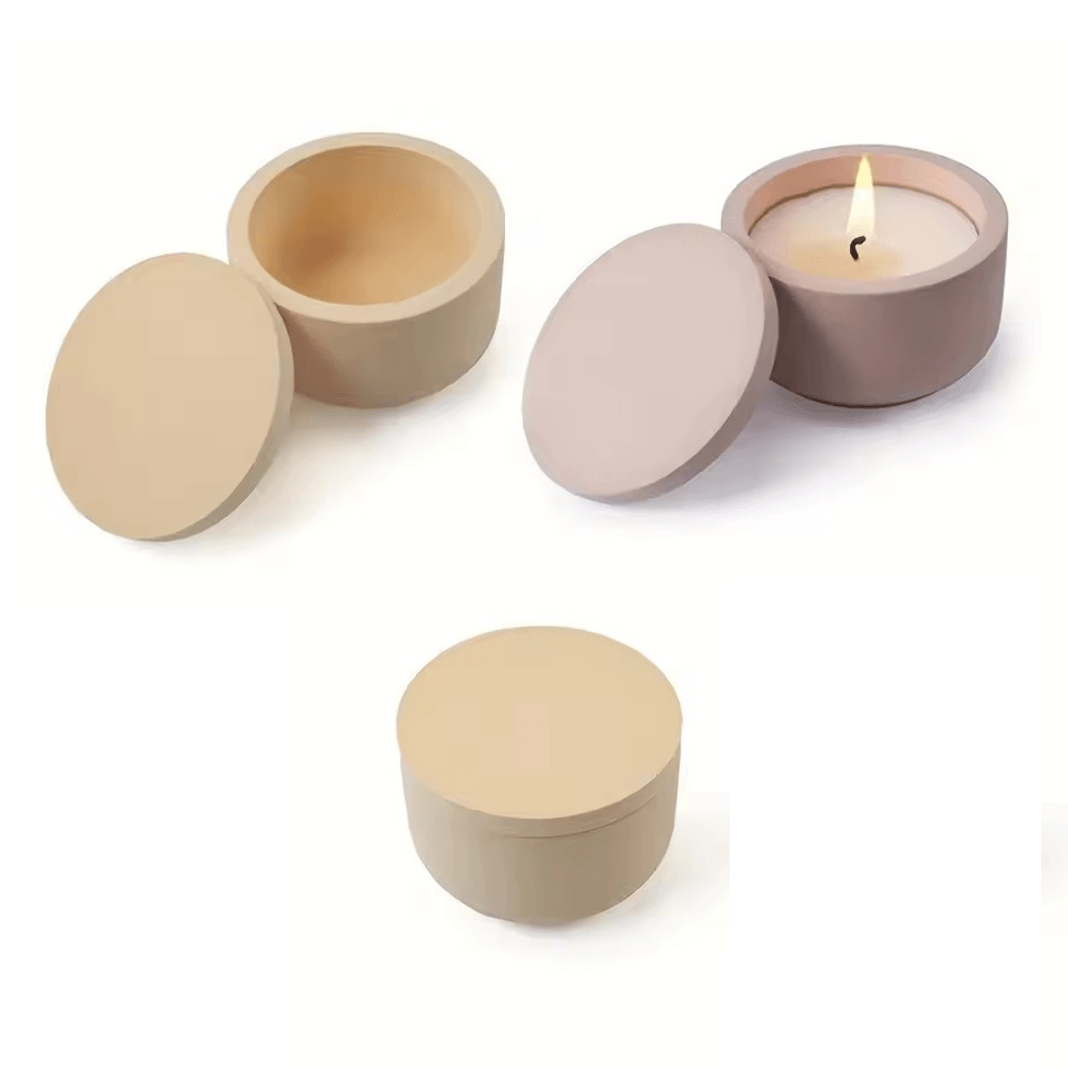 Silikonform Dose mit Deckel, rund - Craftguru