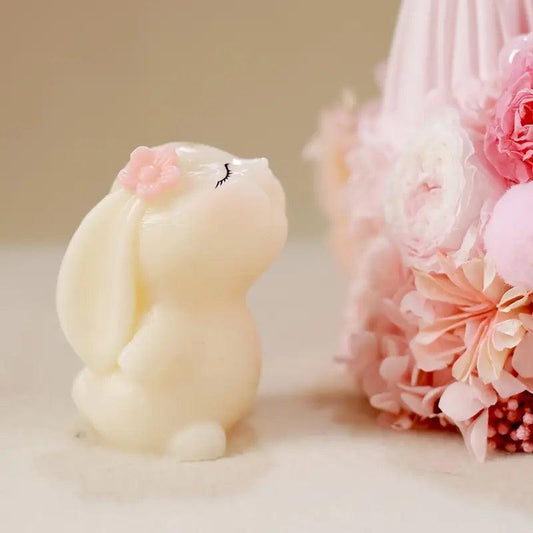Silikonform Häschen mit Blume am Kopf - Craftguru