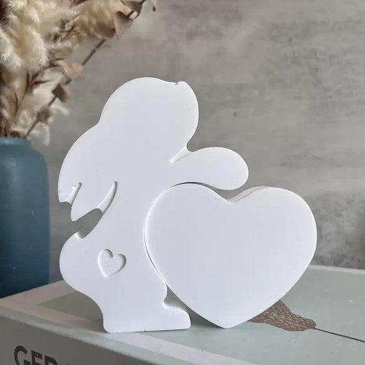 Silikonform Hase mit Herz - Craftguru