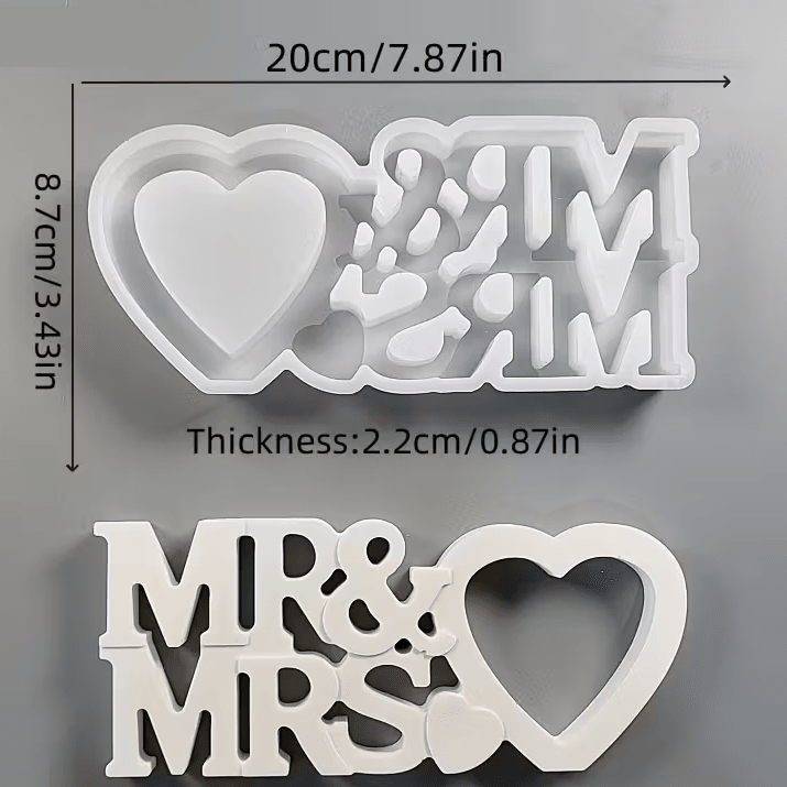 Silikonform Hochzeit Mr. and Mrs. - Craftguru