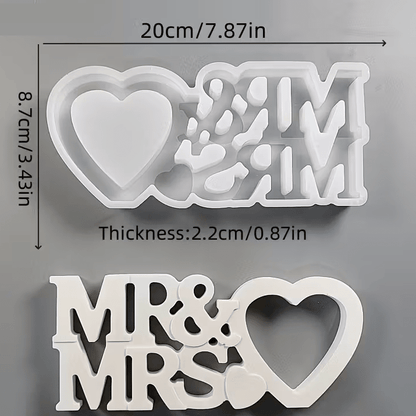 Silikonform Hochzeit Mr. and Mrs. - Craftguru