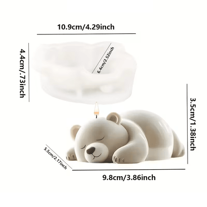 Silikonform liegendes Bärchen - Craftguru