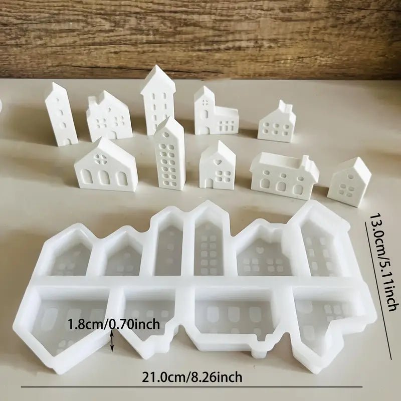 Silikonform Miniaturhäuschen - Craftguru