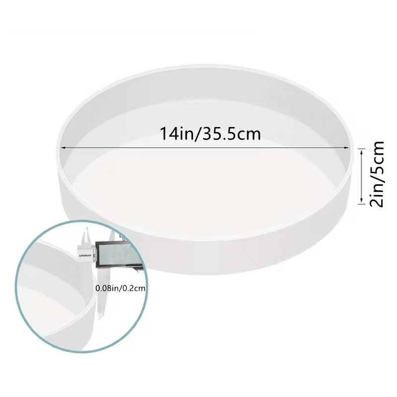 Silikonform Tischplatte rund – Ø 35,5 cm, Höhe 5 cm - Craftguru