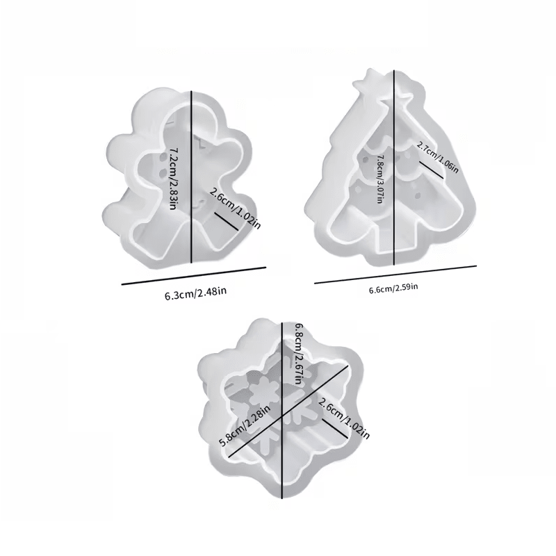 Silikonformen Weihnachtsset, 3er Set - Craftguru