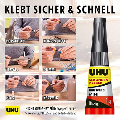 UHU - Sekundenkleber blitzschnell 1g - Craftguru